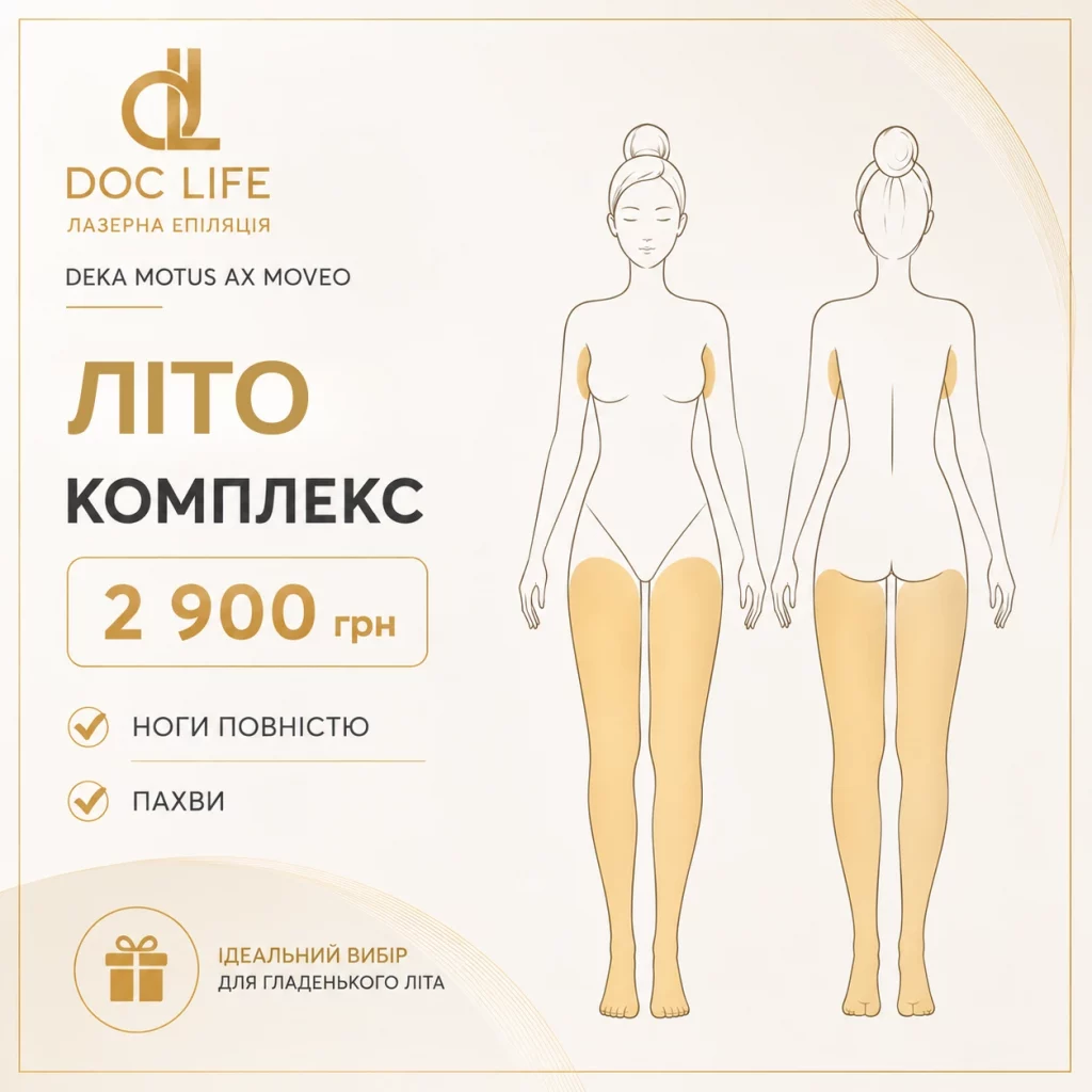 ПОПУЛЯРНІ КОМПЛЕКСИ лазерної епіляції Лазерна епіляція Мовео