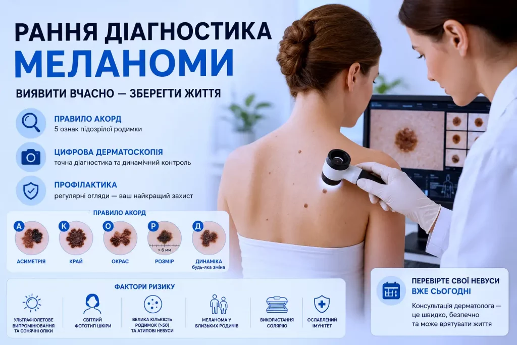Рання діагностика меланоми: коли перевірити невуси Рання Діагностика Меланоми: Коли Перевірити Невуси
